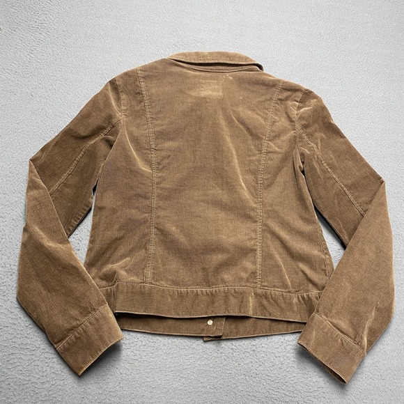 Old Navy Jacket Womens Medium Brown Corduroy Button Front Trucker Casual - Picture 6 of 9